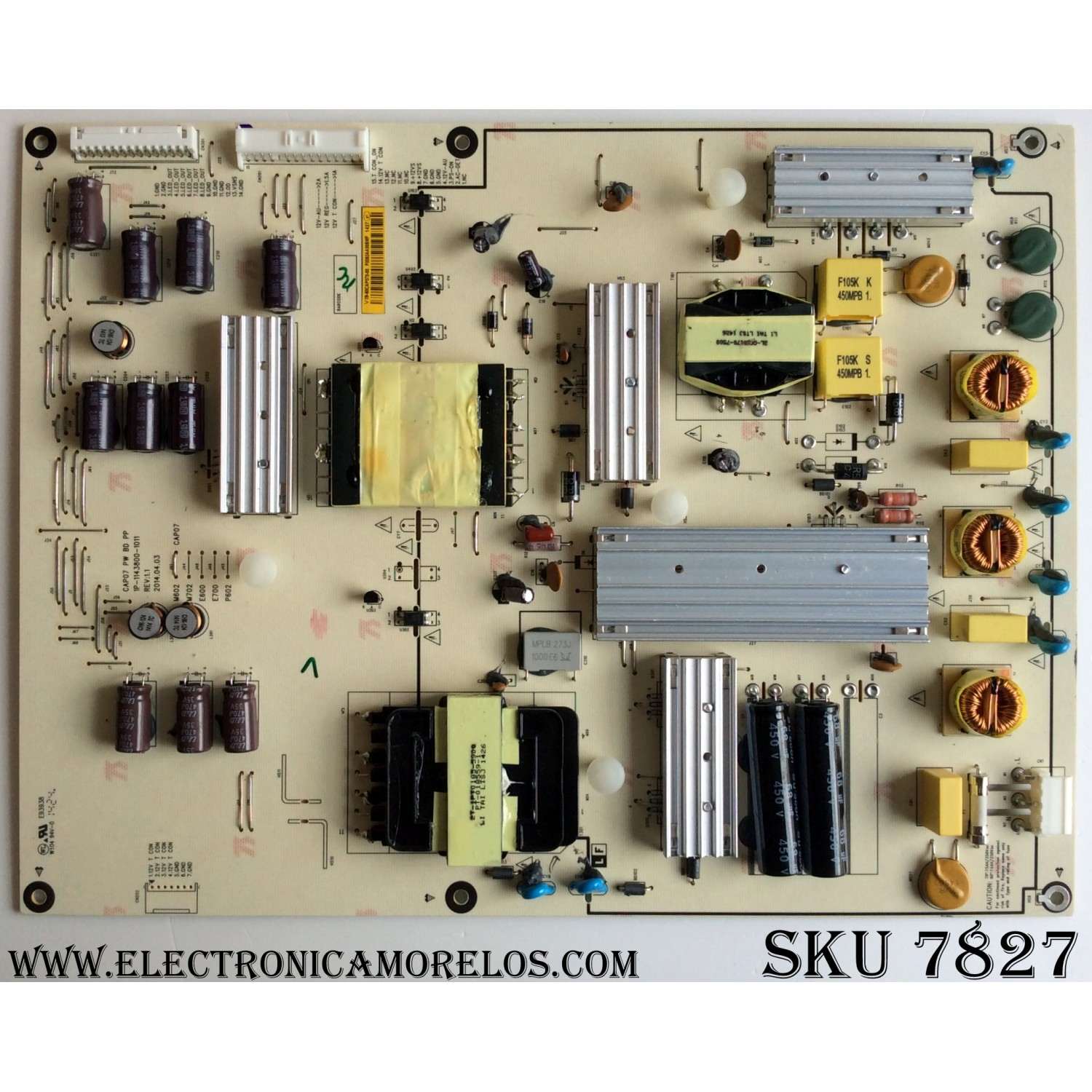 FUENTE DE PODER PARA TV VIZIO / NUMERO DE PARTE 09-60CAP070-00 / 1P-1143800-1011 / M602 / CAP07 / PANEL S600FH2-1 / MODELO M602I-B3 / M602I-B3 LFTRRCAQ